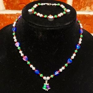 Children's Christmas Necklace and Bracelet